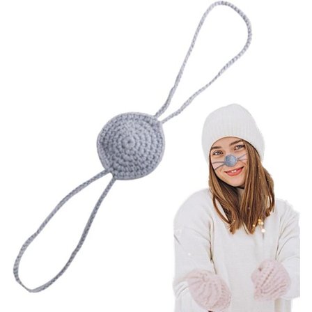 Vinter Nesevarmer, Komfort Nese Deksel, Myk Strikket Nesebeskytter, Morsom Nasedekor, Vinter Utendørs Nesebeskytter for Sykling, Løping