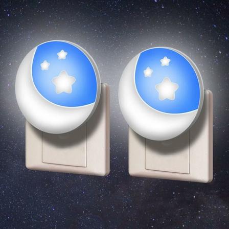 Baby Yövalo Sähköpistorasia [2 Pakkaus] Hämäräanturilla Pieni LED Koraani Yöpöytälamppu Lastenhuoneeseen, Seinään Kiinnitettävä Yölamppu,