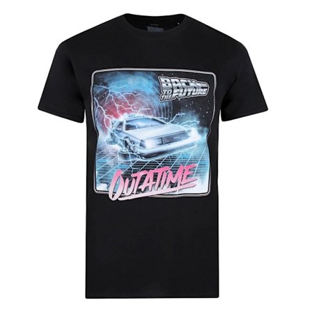 Back To The Future Herr Outatime Bomull T-shirt XL Svart