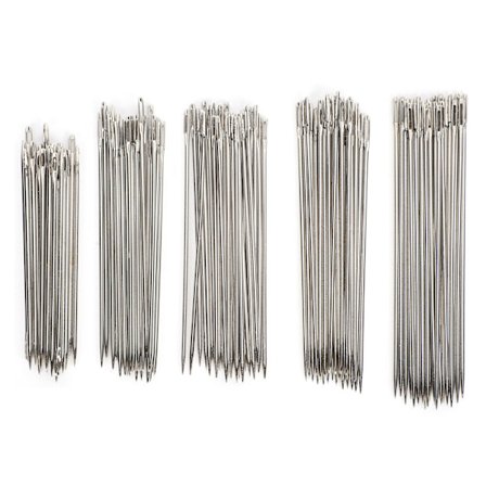 Teräksiset ompeluneulat kankaalle, käsin tehtävään kirjontaan, korjaukseen, tilkkutöihin, silmäneulatarvikkeet