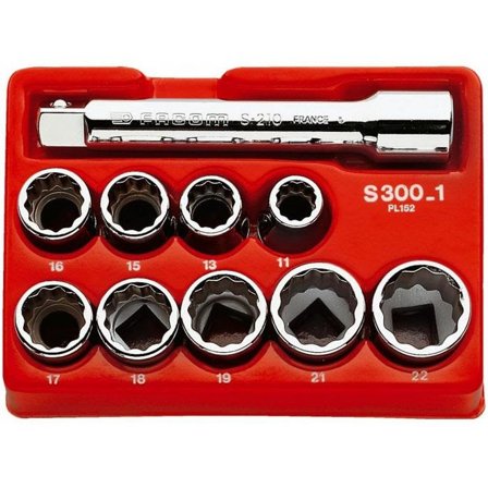 Facom J.300-1 Adapterset 12 st, 3/8", Handverktyg
