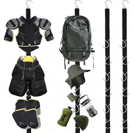 Hockeyudstyr Tørrestativ - 2 Dele Sportsudstyrshænger (12 kroge)