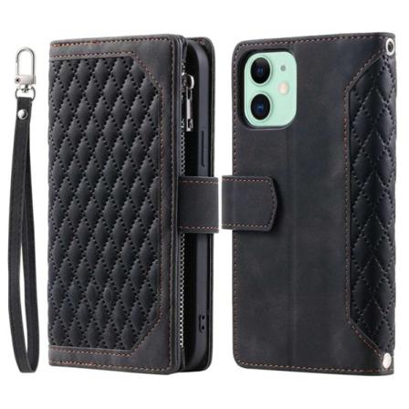 Iphone 11 Plånboksfodral Quilted - Svart