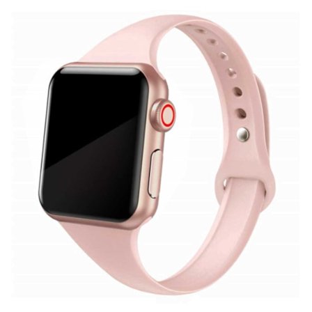 Smalt Apple Watch Silikonarmband 38/40/41 Beige Rosa