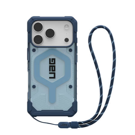 UAG Pathfinder Clear MagSafe Bundle-etui med snor til iPhone 17 Pro - Blå