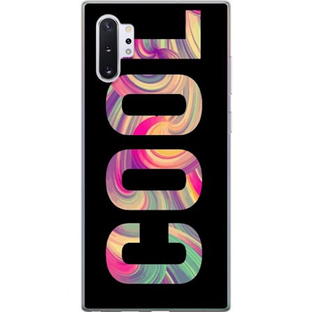 Kompatibel Mobilcover til Samsung Samsung Galaxy Note10+ Modern typografisk kunst med ordet LOVE i flydende regnbuefarver mod sort baggrund, der skabe