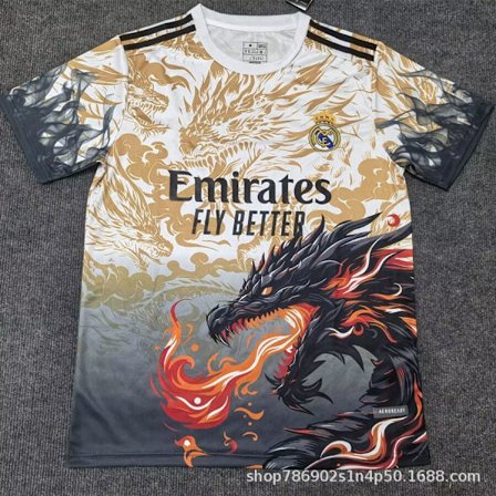 Real Madrid Club fotbollströja säsongen 2025-2026, fanversion, Fire Dragon specialutgåva