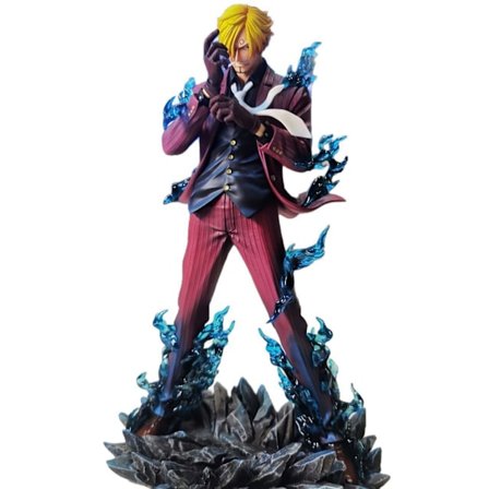 25 cm Anime Actionfigur One Piece Sanji Tianhui Studio 25 cm Resin PVC Samlarstaty för Skrivbordsgåva