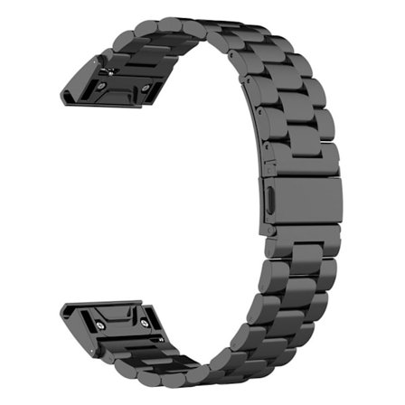 26mm stainless steel watch band for Garmin watch - Black