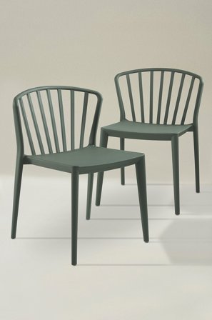 Jotex - Utestol 2-pk Skogsgrønn - VÄBY - Kjøp Spisestoler & kjøkkenstoler hos Jotex