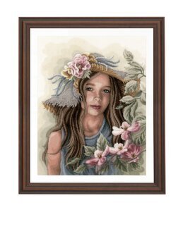 Stickpackung Bild Mädchen mit Hut