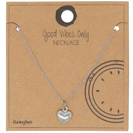 Silver Halsband med Enkelt Hjärta / Heart - Stilren Design