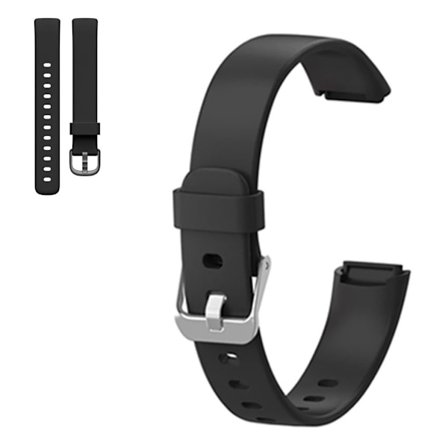 Fitbit Luxe enfärgat klockarmband i silikon - Svart / Storlek: L