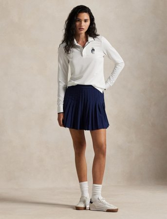 Ralph Lauren Golf Tailored Fit Polo Bear Jersey Polo Shirt - White - XS