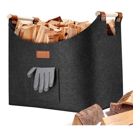 Vedkurv Filtkurv Ekstra tykk filt og forsterket håndtak - C