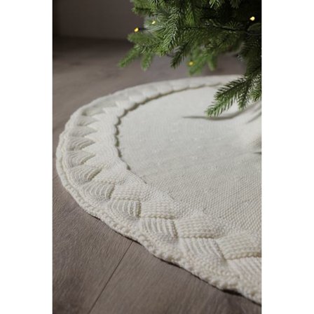 Stor matta vävd kant julgransmatta 122cm och tjock julgrans snö