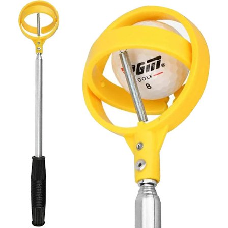 Golfboldopsamler, Teleskopisk golfboldopsamler til vand, Golfboldopsamlingsværktøj i rustfrit stål, Griberværktøj, Golfgave til mænd