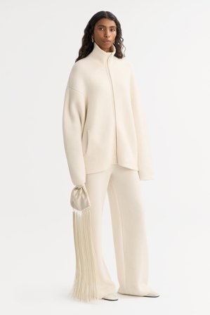 Soft Goat - Double knit Cardigan - Cashmere cardigan - S - Feather White