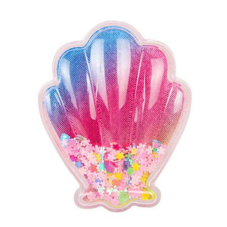 TG Skalformad l?sh?rkam Tecknad Innovativt glitter Torrt och v?tt Antistatisk handh?llen h?rborste f?r flickor Barn Nyhet gradient rosa