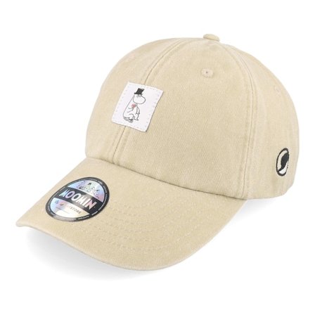 Moomin - Beige Unconstructed Cap - Moomin Pappa Stone Denim Dad Cap @ Hatstore