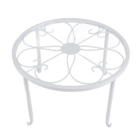 Yksitasoinen teräksinen kukkateline lattialle Yksinkertainen matala kukkateline Parveke Olohuone Kukkaruukku Hylly 30x30x19cm / 11,8x11,8x7,5in 