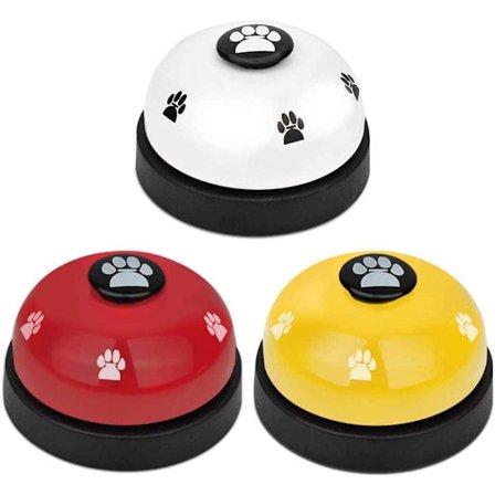 3 Pakke Hunde Klokke 7*4cm, Gul + Hvid + Rød, Høj Kvalitet Hunde Klokker til Pottetræning i Døren