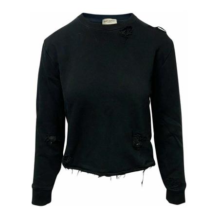 Yves Saint Laurent Vintage Pre-owned Strik & Sweatshirts Sort, Dame Vintage Overdele