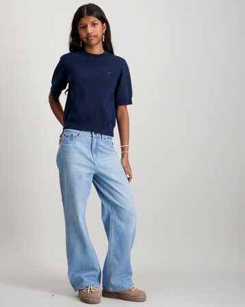 Tommy Hilfiger MABEL WIDE LEG LIGHT JEANS Bleu Jeans Fille - Kids Brand Store