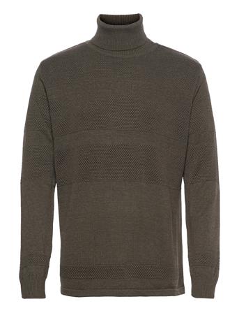 Fisker Cotton Roll Neck Knit Green Kronstadt