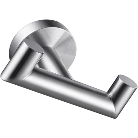 Badeværelseskroge til håndklæder Dobbelt håndklædeholder Rustfrit stål Robe Hook og nem at montere