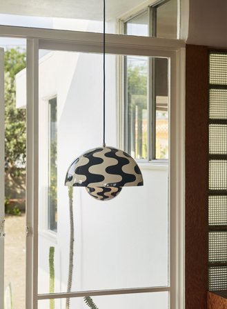 Flowerpot VP7 taklampe Ø37 - sort/hvit