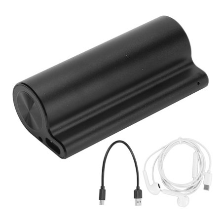 AI intelligent opptaker, kraftig magnetisk HD støyreduksjon, digital stemmeaktivert opptaker for forelesning, intervju, engelsk, svart, 4 GB