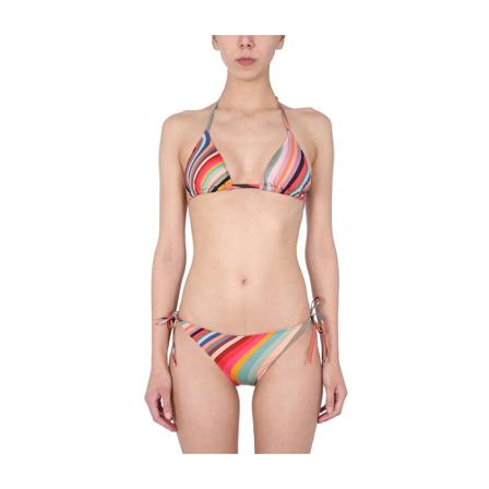 Paul Smith, Bikini Briefs With Multicolour Stripes Czerwony, Kobieta, Rozmiar: L