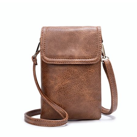 Karamel farve, hot sælgende kvinders læder telefon crossbody taske, t