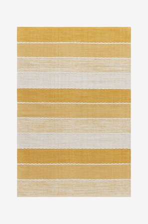 KM Home - Puuvillamatto Båstad - Keltainen - Puuvilla- & räsymatot - 140X200 - - Homeroom