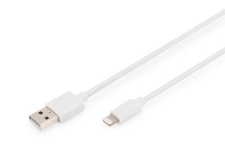 Digitus USB-A to lightningm FI C89 2M DataAnd charging cable white 5V 2.4A NS