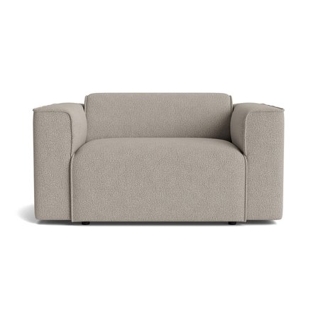 Porto Lænestol - Sneak Grå/Beige - 141x97x70cm - Stilren & Elegant - Komfortabel Lænestol til Moderne Hjem - Del af Porto-serie