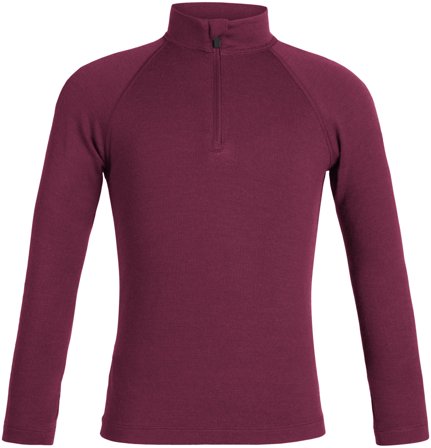 Icebreaker Kids 260 Tech LS Half Zip Cherry