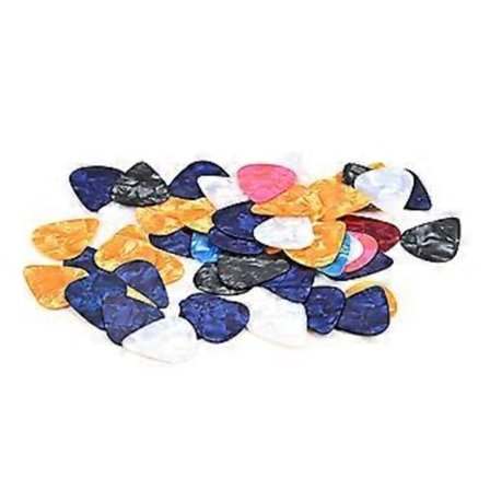 50 stk./sæt 0,96 mm Trekant Guitar Plektrum Celluloid Guitar Plektre til Akustiske Guitarer