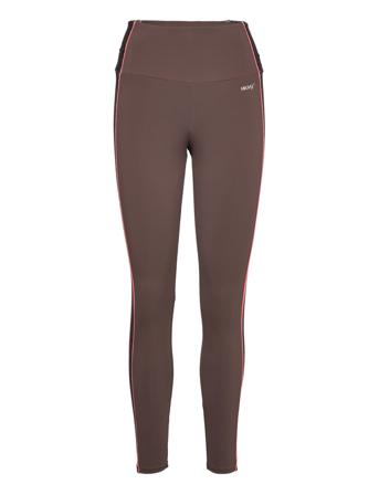 Hw Legging Shine Piping Running/training Tights Ruskea Hunkemöller