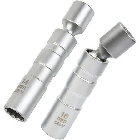 16mm/14mm Tändstiftshylsa, Magnetisk Tändstiftsnyckel, Magnetisk Universalled Tändstift