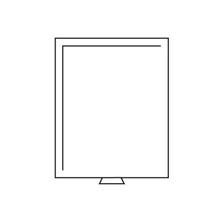 Møntboks - Røgfarvet - 1 kvadratisk inddeling - 210 x 270 mm