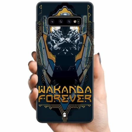 Samsung Galaxy S10+ Tpu Mobilskal Black Panther: Wakanda Forev