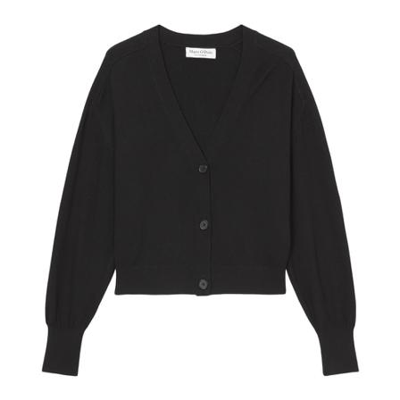 Marc O'Polo Fine knit V-neck Vest , Zwart , Dames , Maat: M