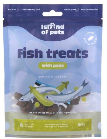 Island of Pets Island of Pets Fish Treats with Peas 80 g 0