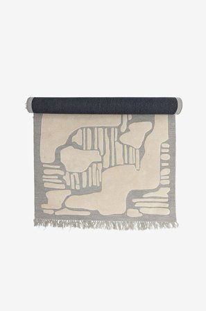 Bloomingville - Napoli tæppe 200x140 - Grå - Uldtæpper - 140X200 - Fra Homeroom