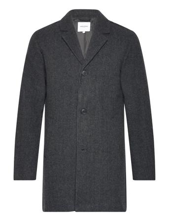 Jjzac Wool Coat Ullfrakk Frakk Grå Jack & J S*Betinget Tilbud