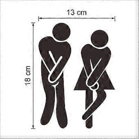 Roliga Toalettskylt Klistermärken Badrumsdekoration Hemdekaler Konst Badrum Toalett Vattentät Kreativ Vägg