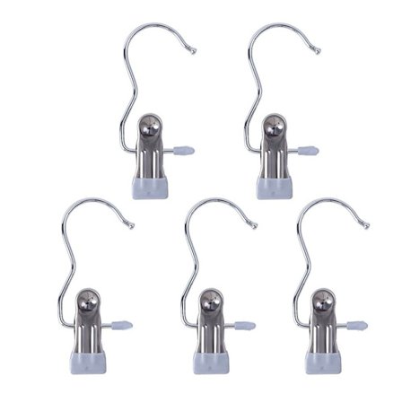 5 stk Tørretørring Clips Tørrebøjler GRÅ
