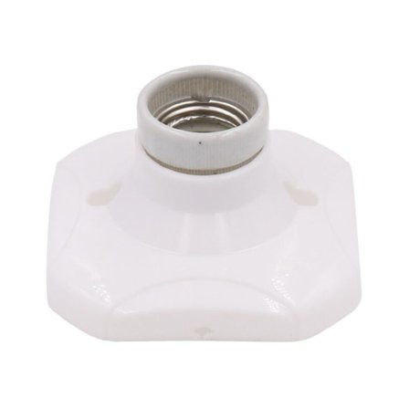 Overflademonteret firkantet skruefatning E27 LED-lampefatning til hall/loft/altanbelysning